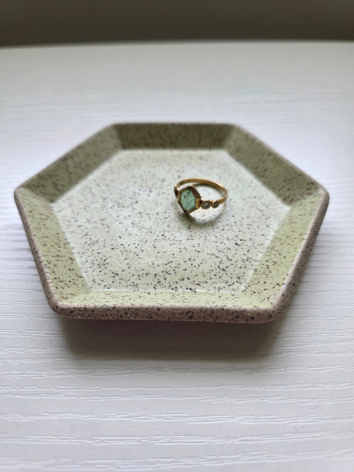 Hexagon Catch-All Dish in Lichen