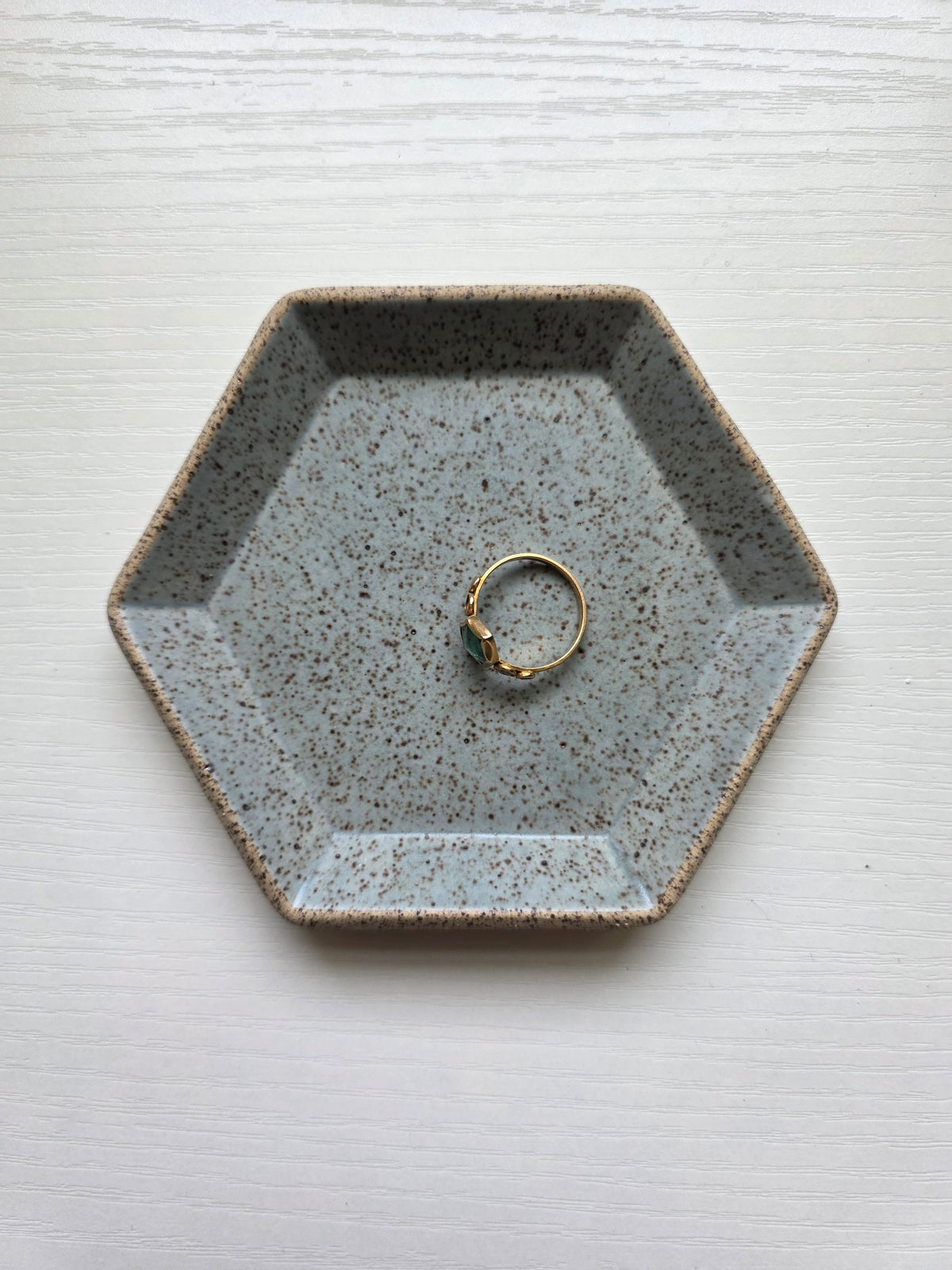 Hexagon Catch-All Dish in Sea Smoke