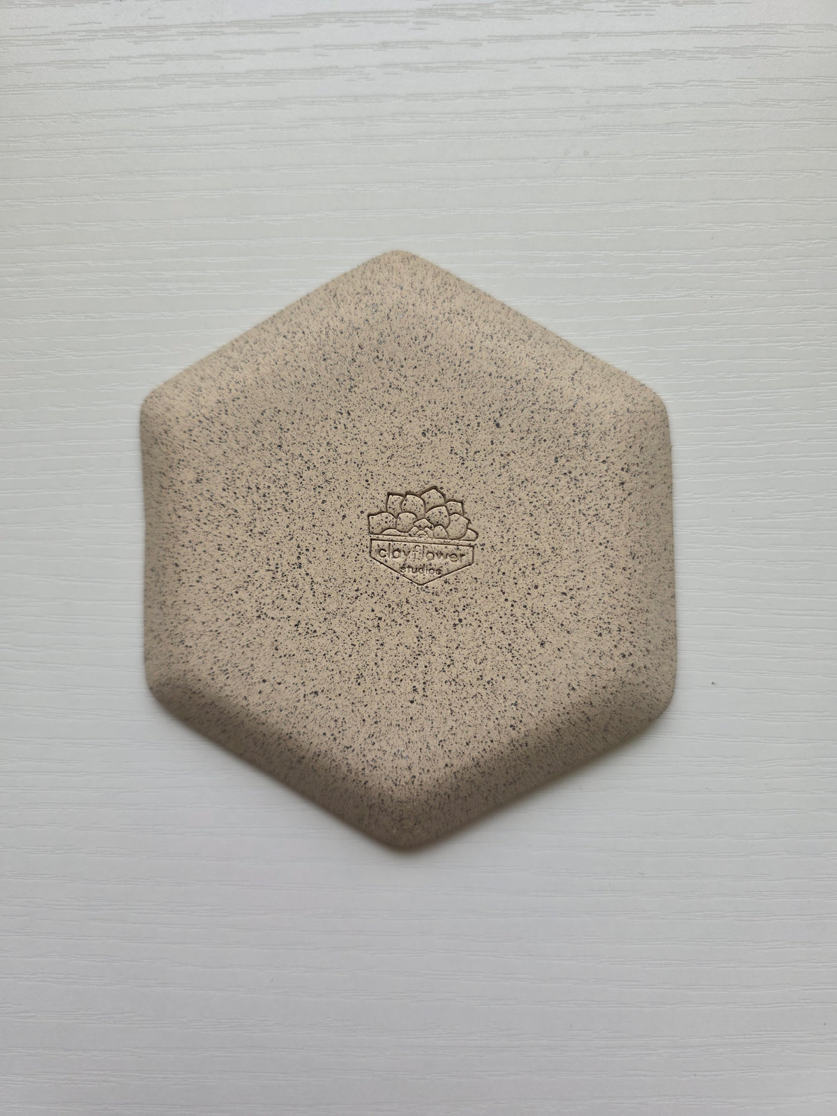 Hexagon Catch-All Dish in Pink Granite