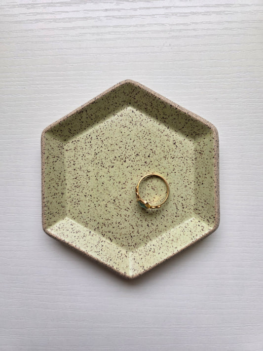 Hexagon Catch-All Dish in Lichen