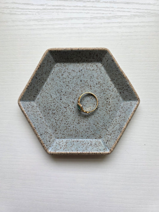 Hexagon Catch-All Dish in Sea Smoke