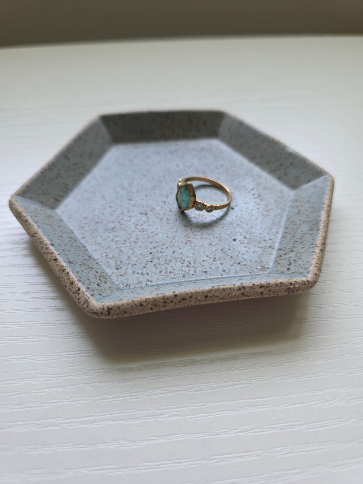 Hexagon Catch-All Dish in Sea Smoke